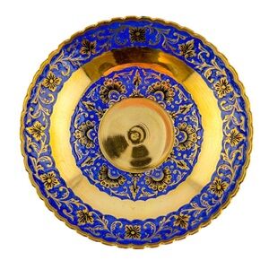 Vintage Brass Pedestal Bowl